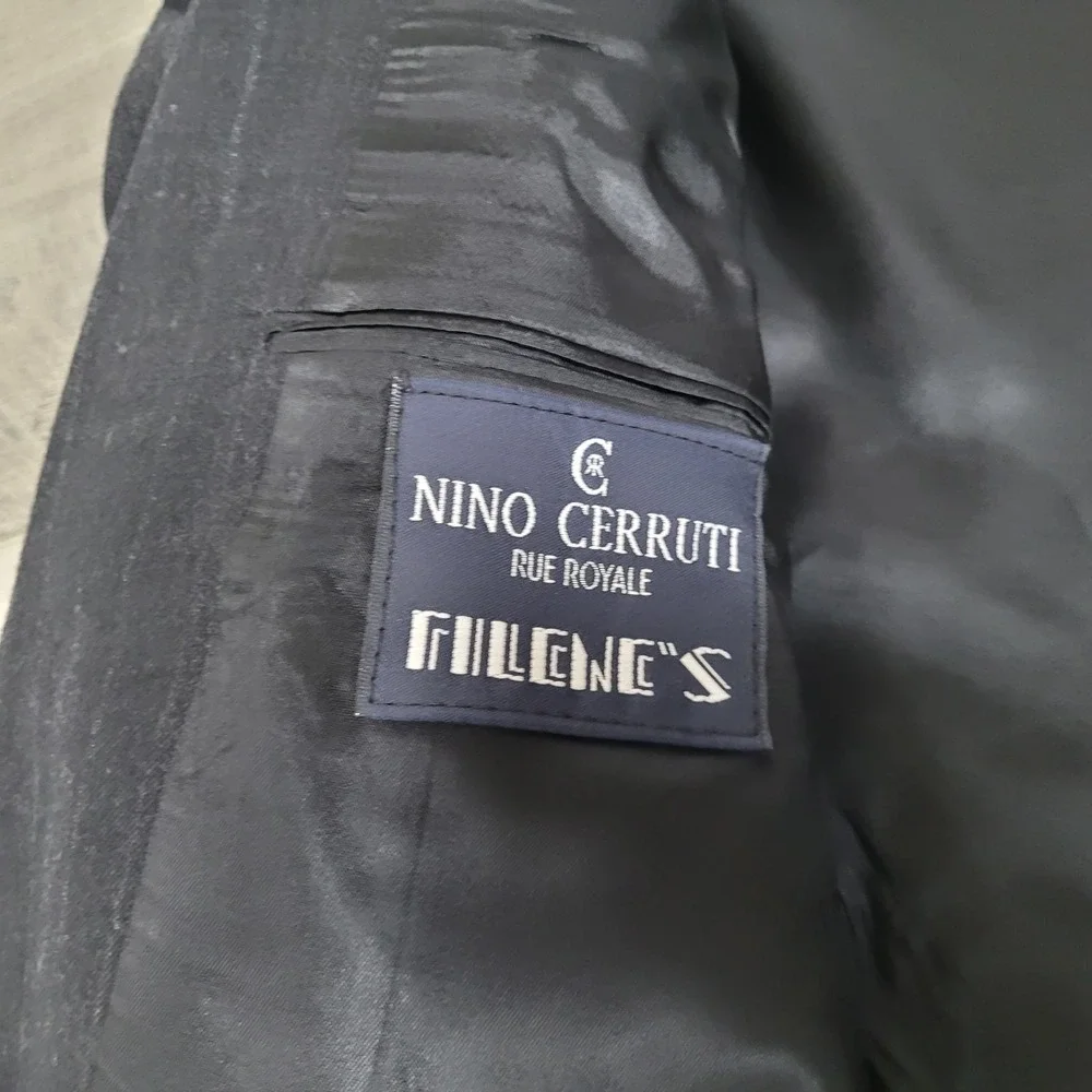 🕴️Vintage‎ Nino Cerruti Rue Royale Men's S/M Pinstripe Wool Blazer Filene's